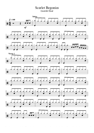 Grateful Dead  score for Drums