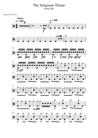 Score for Drums