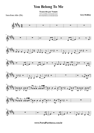 Grey Holiday   score for Alto Saxophone