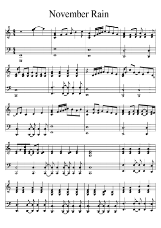 Guns N Roses  score for Piano