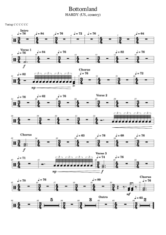 HARDY Bottomland score for Drums