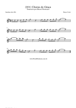 Harpa Cristã (001) Chuvas De Graça score for Alto Saxophone