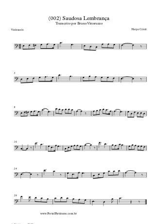 Harpa Cristã (002) Saudosa Lembrança score for Cello