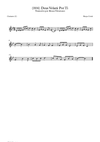 Harpa Cristã (004) Deus Velará Por Ti score for Clarinet (C)
