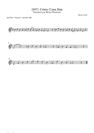 Harpa Cristã (007) Cristo Cura Sim score for Clarinet (Bb)