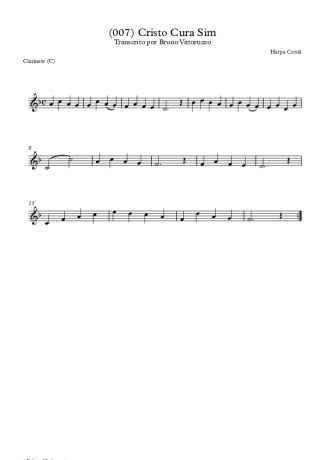 Harpa Cristã (007) Cristo Cura Sim score for Clarinet (C)