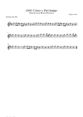 Harpa Cristã (008) Cristo O Fiel Amigo score for Alto Saxophone