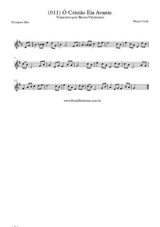 Harpa Cristã (011) Ó Cristão Eia Avante score for Trumpet