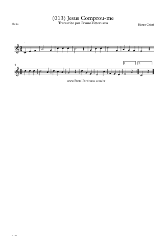 Harpa Cristã (013) Jesus Comprou-me score for Harmonica
