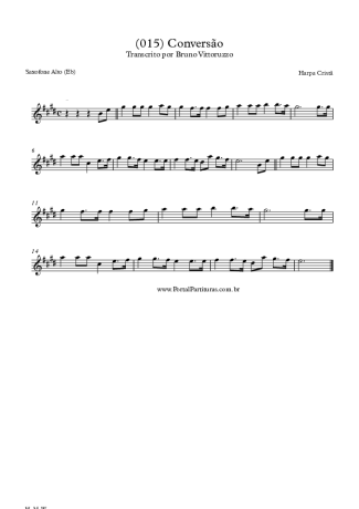 Harpa Cristã (015) Conversão score for Alto Saxophone