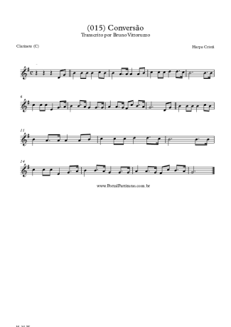 Harpa Cristã (015) Conversão score for Clarinet (C)