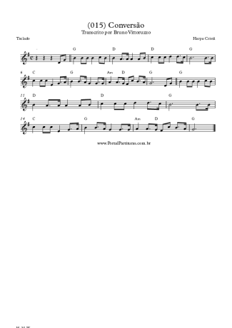 Harpa Cristã (015) Conversão score for Keyboard