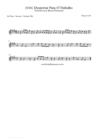 Harpa Cristã (016) Despertar Para O Trabalho score for Tenor Saxophone Soprano (Bb)