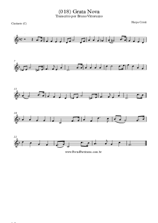 Harpa Cristã (018) Grata Nova score for Clarinet (C)