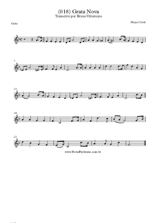 Harpa Cristã (018) Grata Nova score for Harmonica
