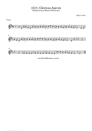 Harpa Cristã (021) Gloriosa Aurora score for Flute
