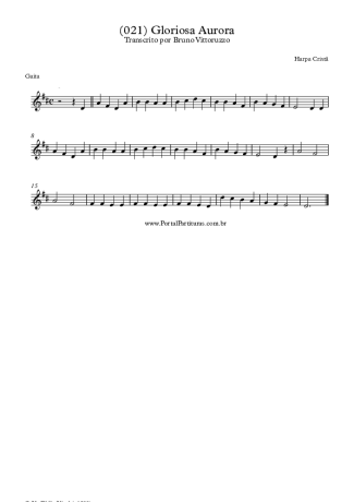 Harpa Cristã (021) Gloriosa Aurora score for Harmonica