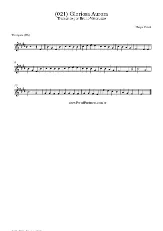 Harpa Cristã (021) Gloriosa Aurora score for Trumpet