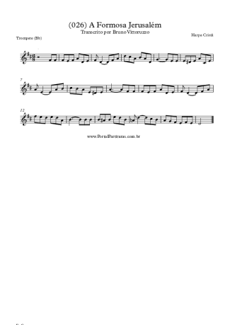 Harpa Cristã (026) A Formosa Jerusalém score for Trumpet
