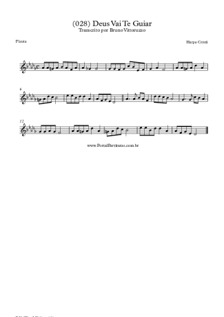 Harpa Cristã (028) Deus Vai Te Guiar score for Flute
