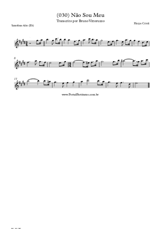 Harpa Cristã (030) Não Sou Meu score for Alto Saxophone