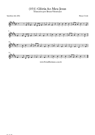 Harpa Cristã (031) Glória Ao Meu Jesus score for Alto Saxophone