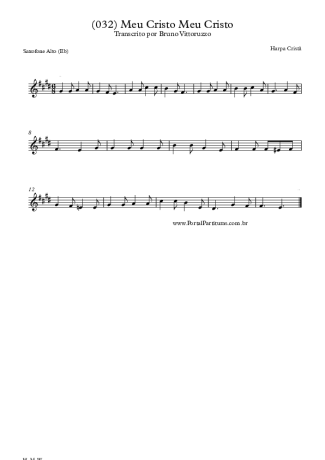 Harpa Cristã (032) Meu Cristo Meu Cristo score for Alto Saxophone