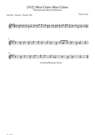Harpa Cristã (032) Meu Cristo Meu Cristo score for Tenor Saxophone Soprano (Bb)