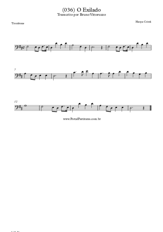 Harpa Cristã (036) O Exilado score for Trombone