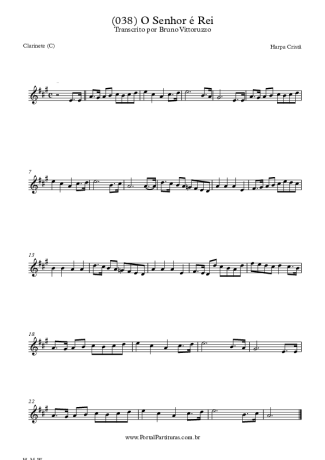 Harpa Cristã (038) O Senhor É Rei score for Clarinet (C)