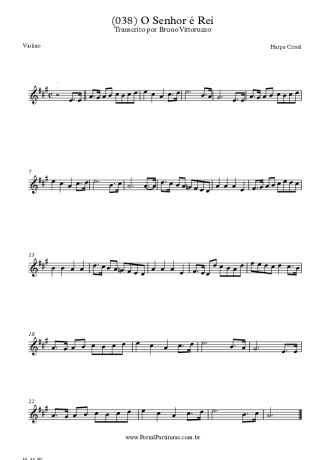 Harpa Cristã (038) O Senhor É Rei score for Violin
