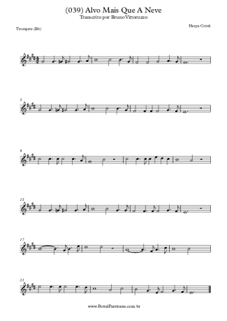 Harpa Cristã (039) Alvo Mais Que A Neve score for Trumpet