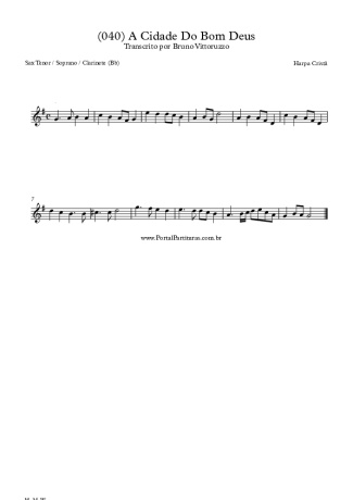 Harpa Cristã (040) A Cidade Do Bom Deus score for Tenor Saxophone Soprano (Bb)