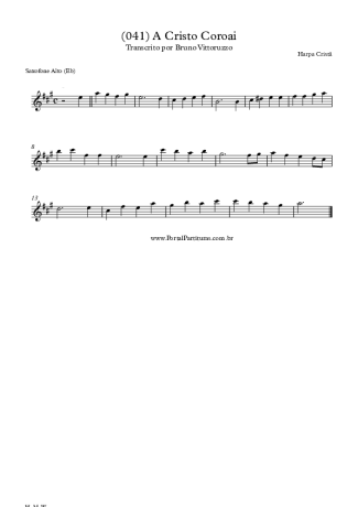 Harpa Cristã (041) A Cristo Coroai score for Alto Saxophone
