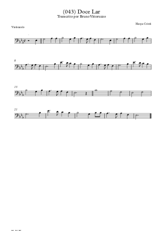 Harpa Cristã (043) Doce Lar score for Cello