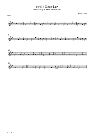Harpa Cristã (043) Doce Lar score for Flute