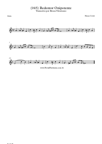 Harpa Cristã (045) Redentor Onipotente score for Harmonica