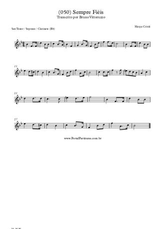 Harpa Cristã (050) Sempre Fiéis score for Clarinet (Bb)