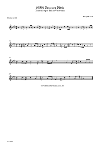 Harpa Cristã (050) Sempre Fiéis score for Clarinet (C)