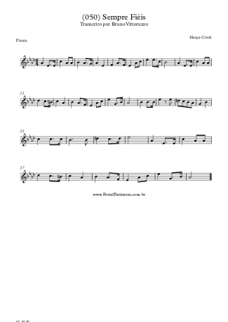 Harpa Cristã (050) Sempre Fiéis score for Flute