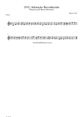 Harpa Cristã (051) Adoração Reconhecida score for Flute
