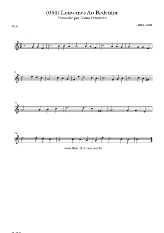 Harpa Cristã (054) Louvemos Ao Redentor score for Harmonica