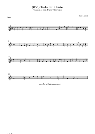 Harpa Cristã (056) Tudo Em Cristo score for Harmonica