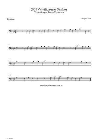 Harpa Cristã (057) Vivifica Nos Senhor score for Trombone
