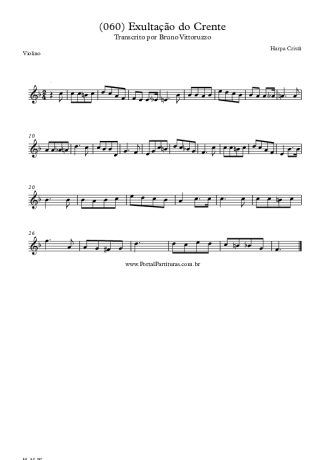 Harpa Cristã (060) Exultação Do Crente score for Violin