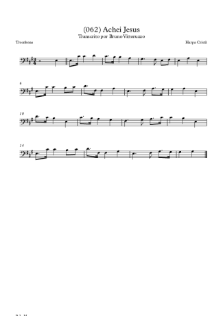 Harpa Cristã (062) Achei Jesus score for Trombone
