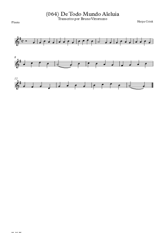 Harpa Cristã (064) De Todo O Mundo Aleluia score for Flute