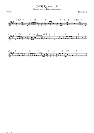 Harpa Cristã (065) Quem Irá score for Keyboard