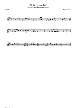 Harpa Cristã (065) Quem Irá score for Violin