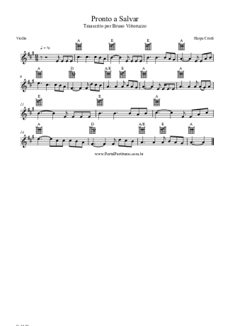 Harpa Cristã (066) Pronto A Salvar score for Acoustic Guitar